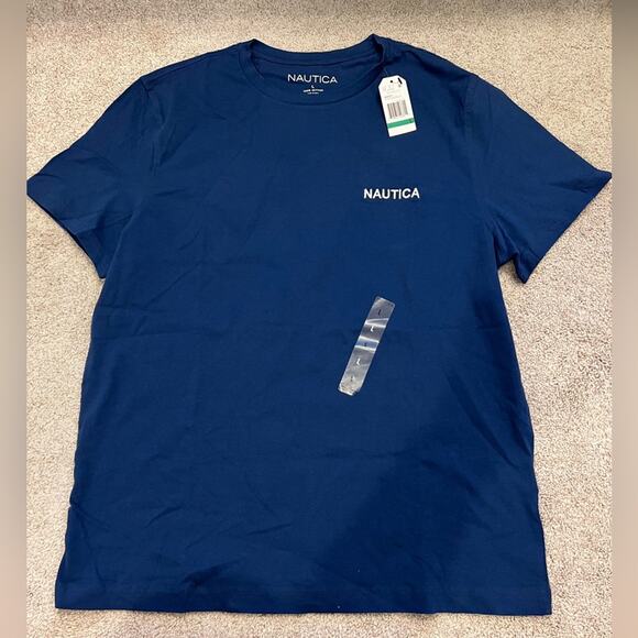 NWT Nautica Men's Short Sleeve Solid Crew Neck T-Shirt Size Large - Picture 2 of 9